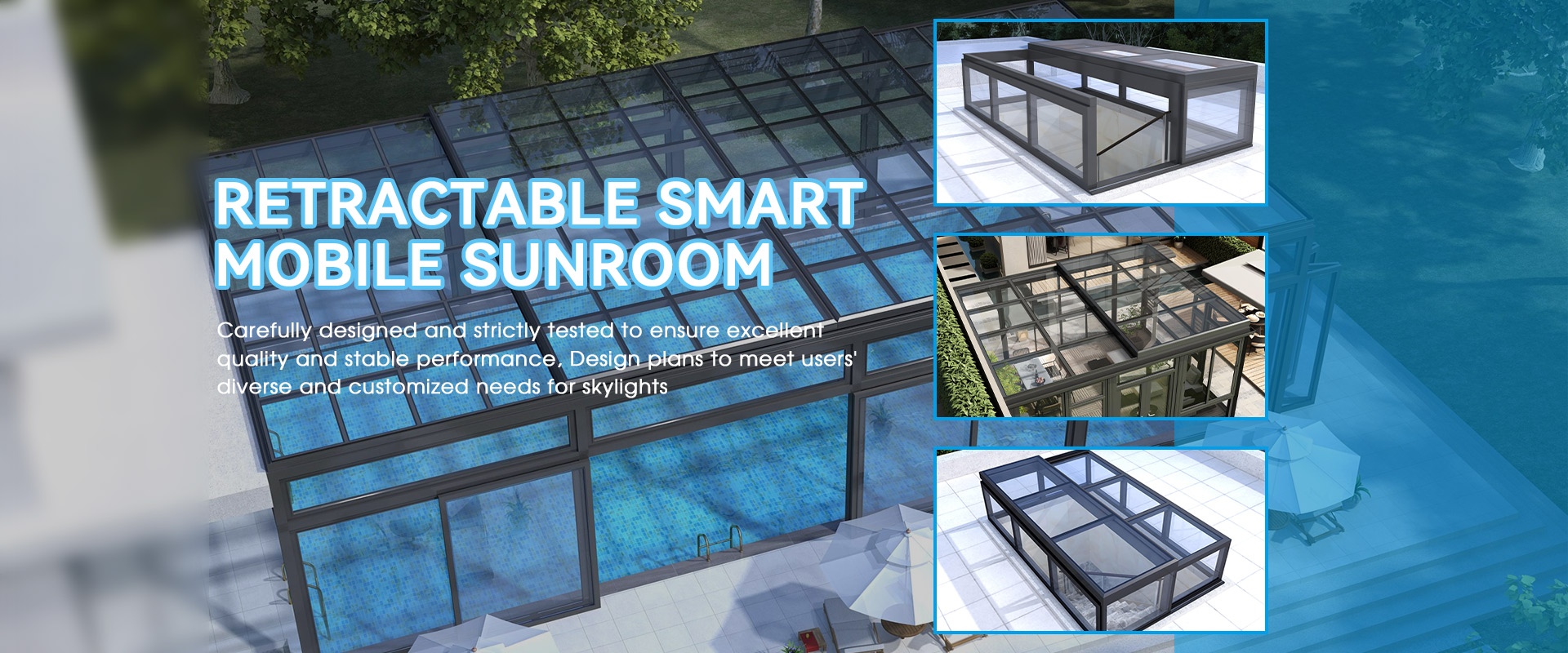 Udtrækkelig Smart Mobile Sunroom Leverandør