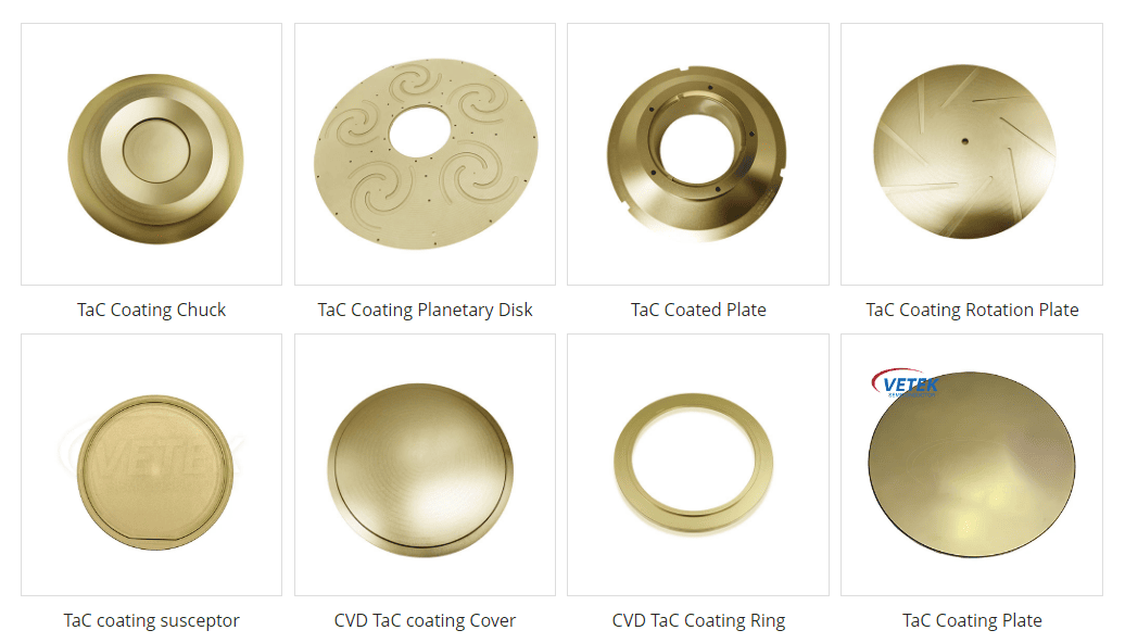 VeTek semiconductor Tantalum Carbide Coating components