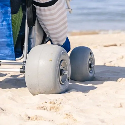 Rodas de praia de poliuretano de 9 polegadas