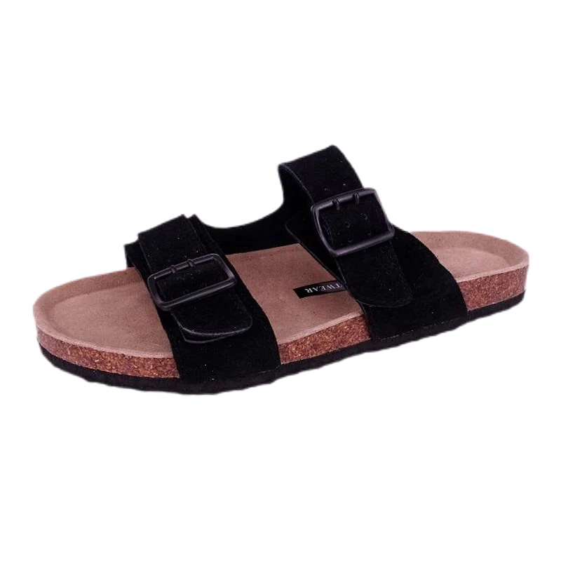 Sandalias con tira de velcro ajustada y plantilla para hombre