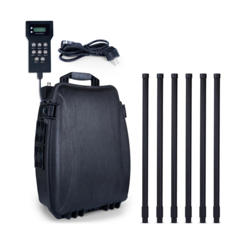 7 Antenna Bands Black Drone Defense Backpack Anti Drone Jammer