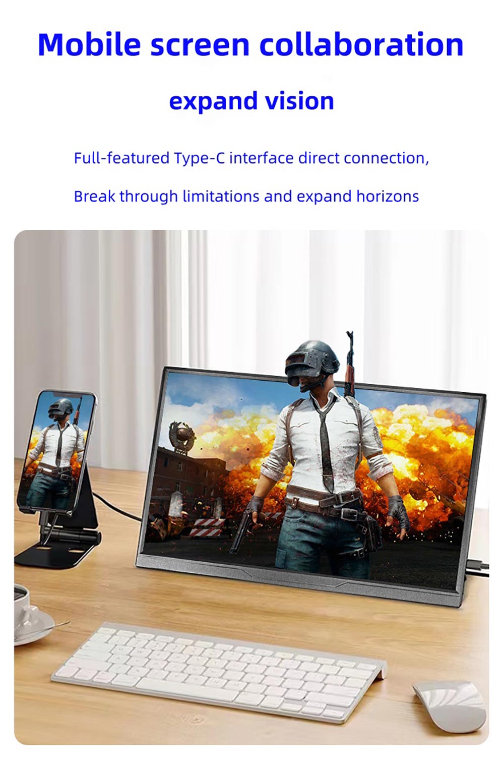 14 Inch portable Monitor with Touch Screen Function