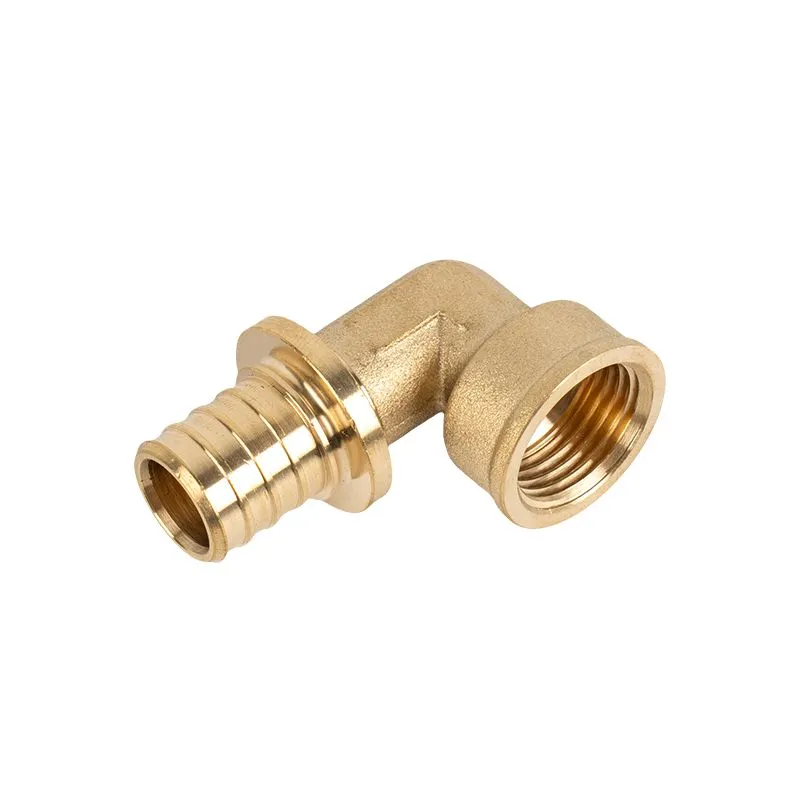 Brass PEX-A Expansion Barb 90 Elbow Female Fitting