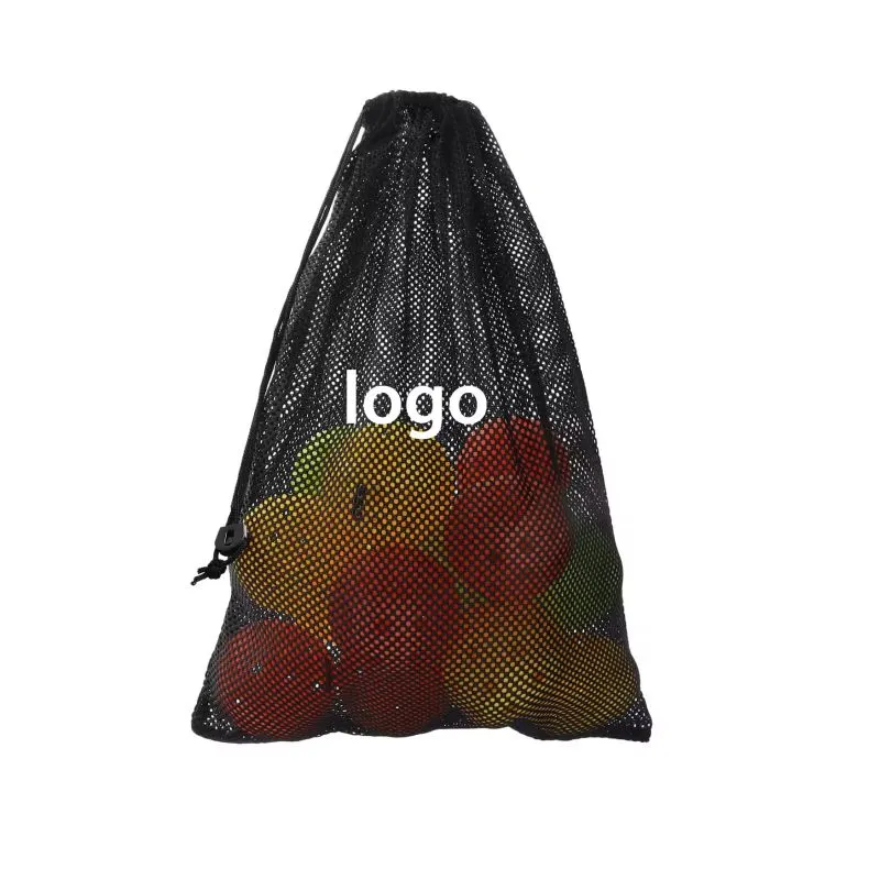 Bolsa de malha com cordão