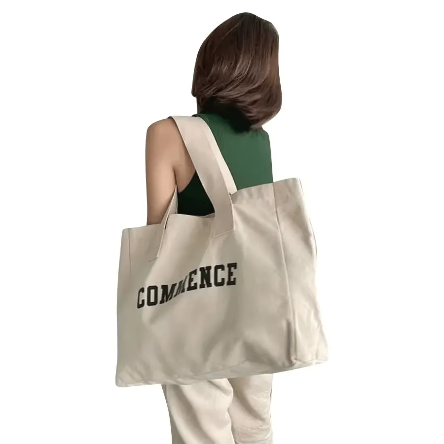 Large Single Shoulder Canvas Tote Bag