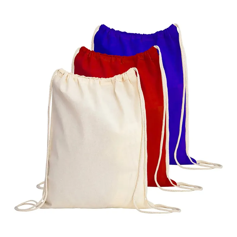 Multi-Color cotton Drawstring Bag