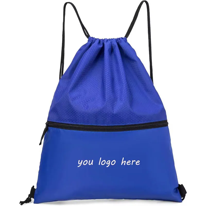 Polyester Drawstring Bag With Pocket