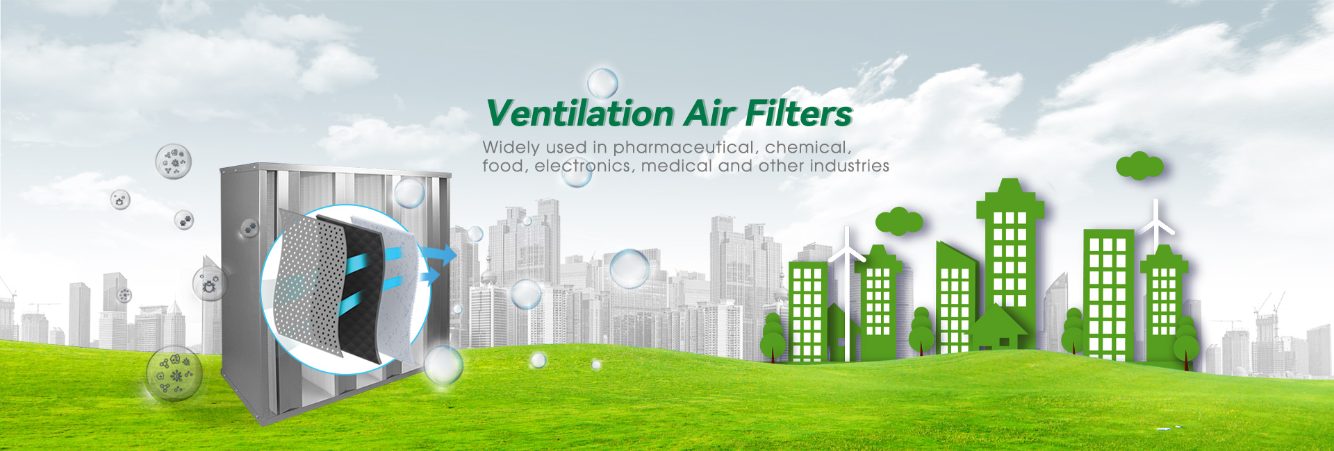 Filtres à air de ventilation en Chine