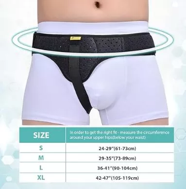 ការគាំទ្រខ្សែក្រវាត់ Inguinal Hernia