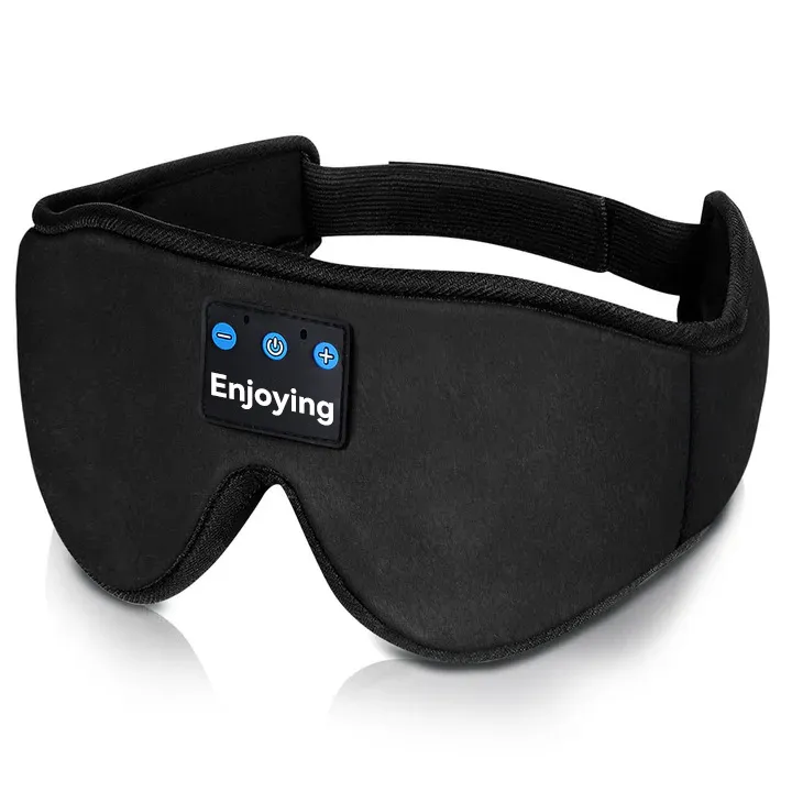 3D Bluetooth Sleep Eye Mask ลำโพงสเตอริโอ HD สีดำ