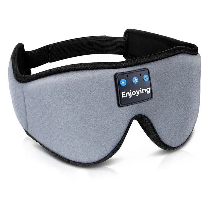 3D Bluetooth Sleep Eye Mask HD Stereokaiutin Harmaa