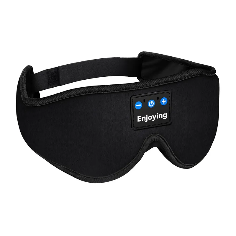 3D Bluetooth Slaapoogmasker Slaapkoptelefoon Zwart