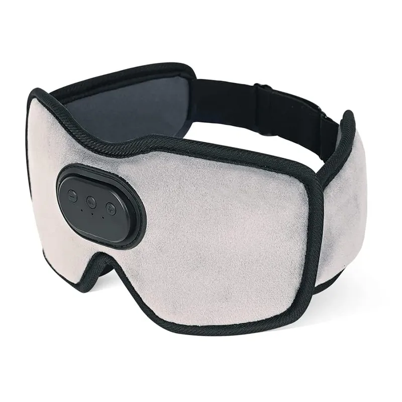 Maschera per gli occhi per dormire Bluetooth 3D Maschera per musica wireless Grigia