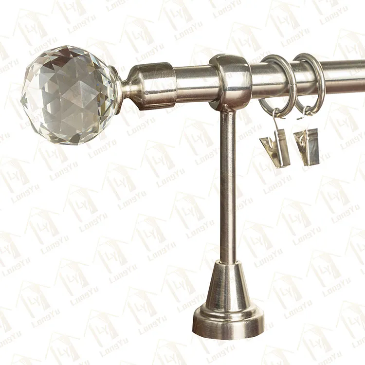 Crystal Ball Curtain Rod Finials