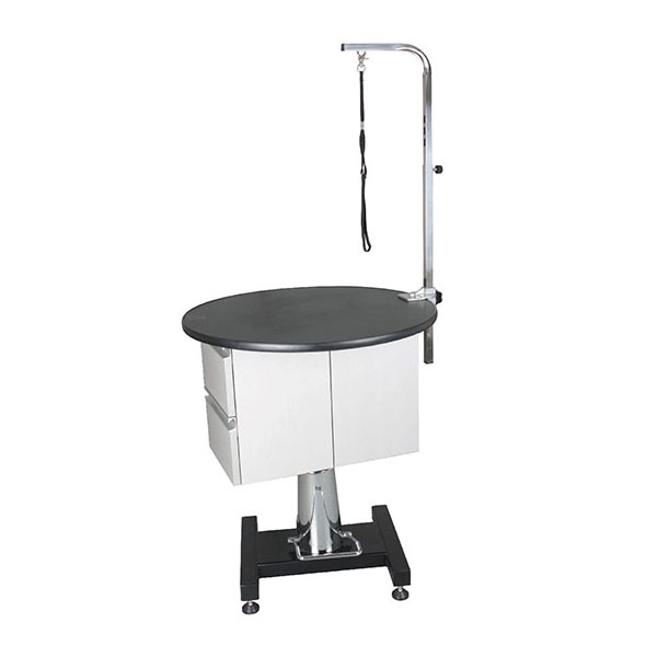 Hydraulic Lifting Grooming Table with Cabinet