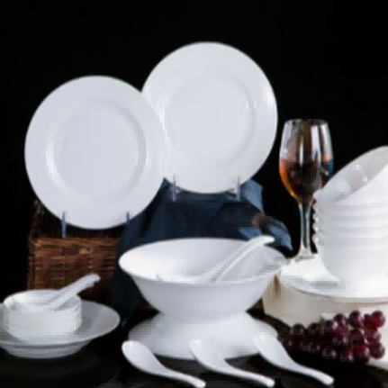 Pure White Bowls and Plater With