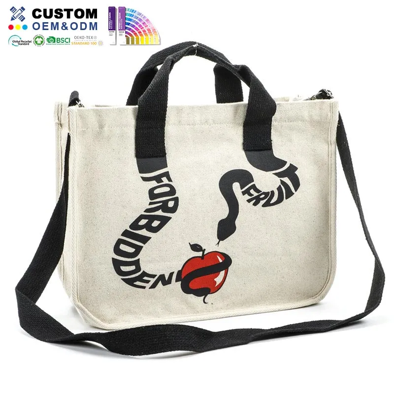 Crossbody canvas messengertas