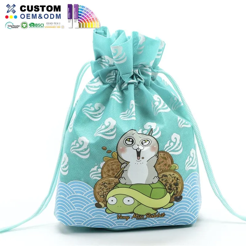 Bolso con cordón y estampados de dibujos animados