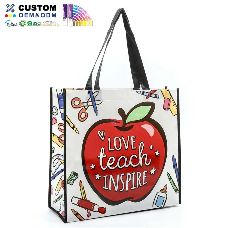 Tote Shopper no tejido laminado brillante