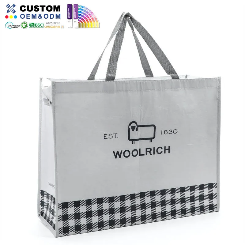 Sac à fermeture éclair tissé en PP Woolrich