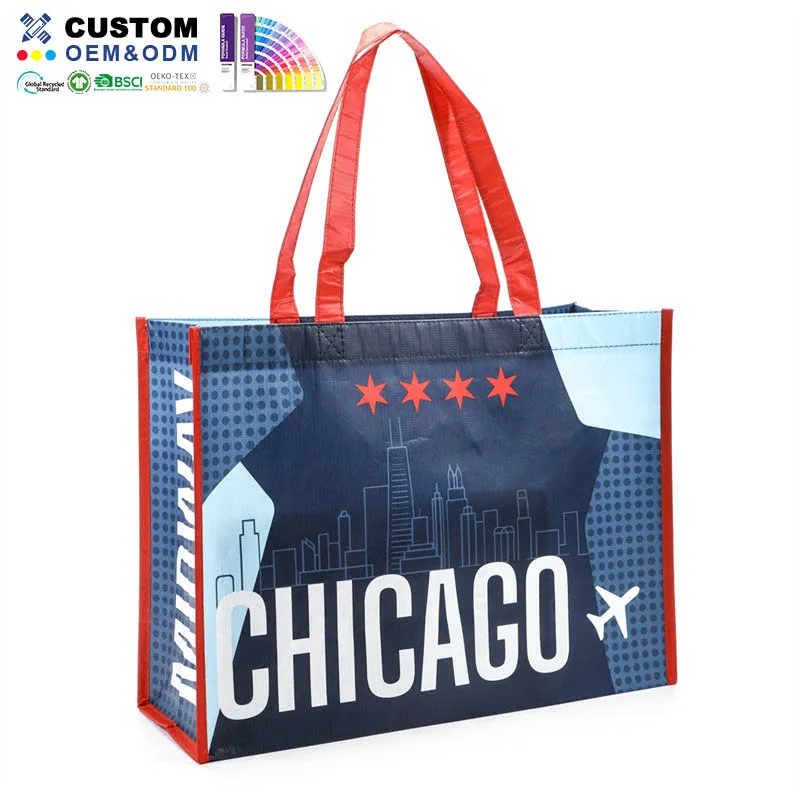 Letiště Rpet Laminated Matte Shopper Chicago