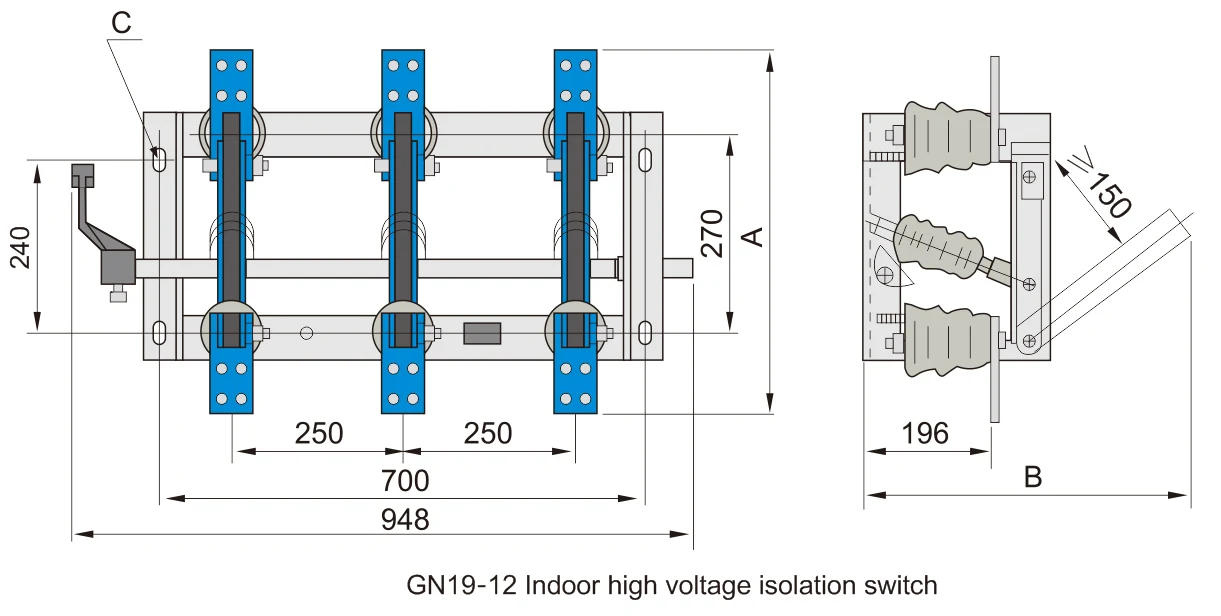 GN19-12 Indoor High Voltage Isolation Switch