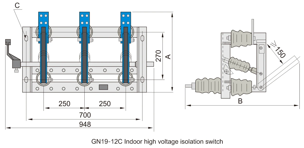 GN19-12 Indoor High Voltage Isolation Switch