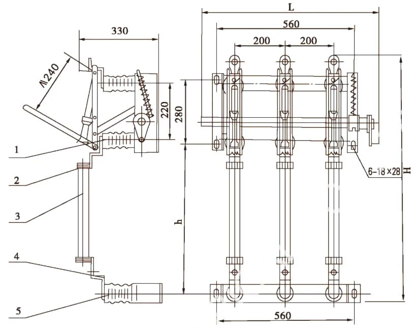 FN5-12 Series Indoor High Voltage Air Load Break Switch