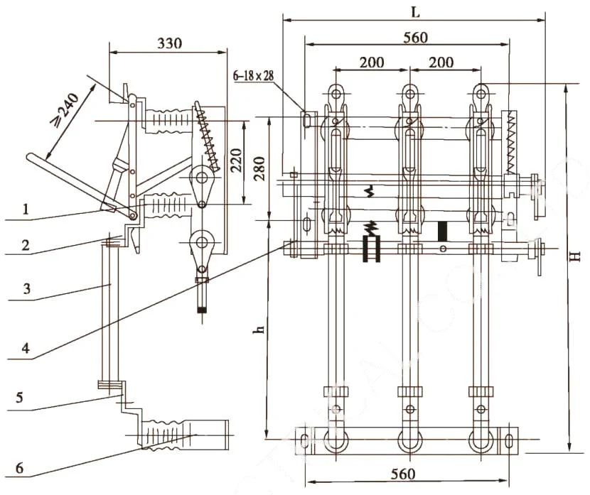 FN5-12 Series Indoor High Voltage Air Load Break Switch