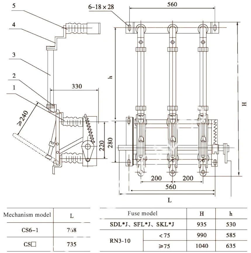 FN5-12 Series Indoor High Voltage Air Load Break Switch