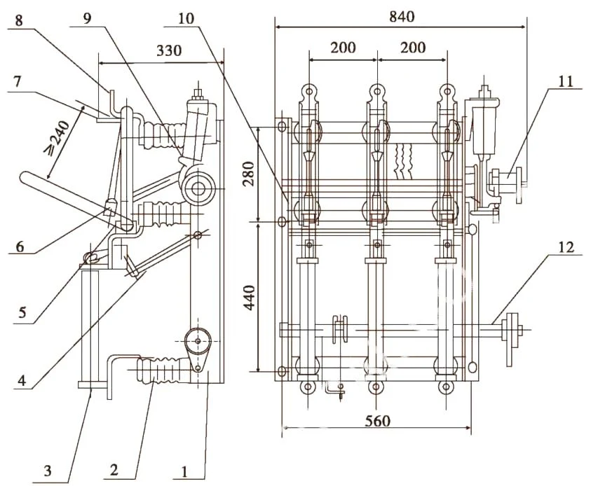 FN5-12 Series Indoor High Voltage Air Load Break Switch