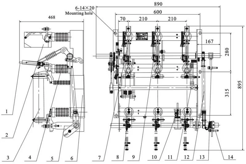 FN7-12 Series Indoor High Voltage Air Load Break Switch