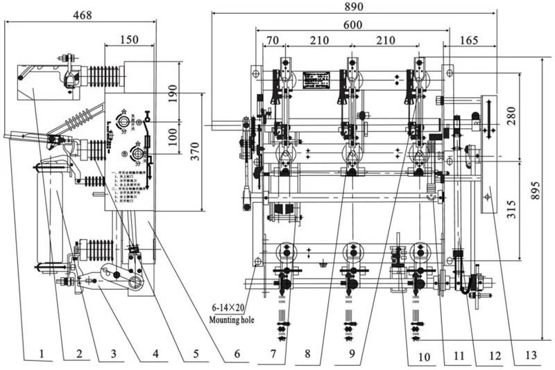 FN7-12 Series Indoor High Voltage Air Load Break Switch