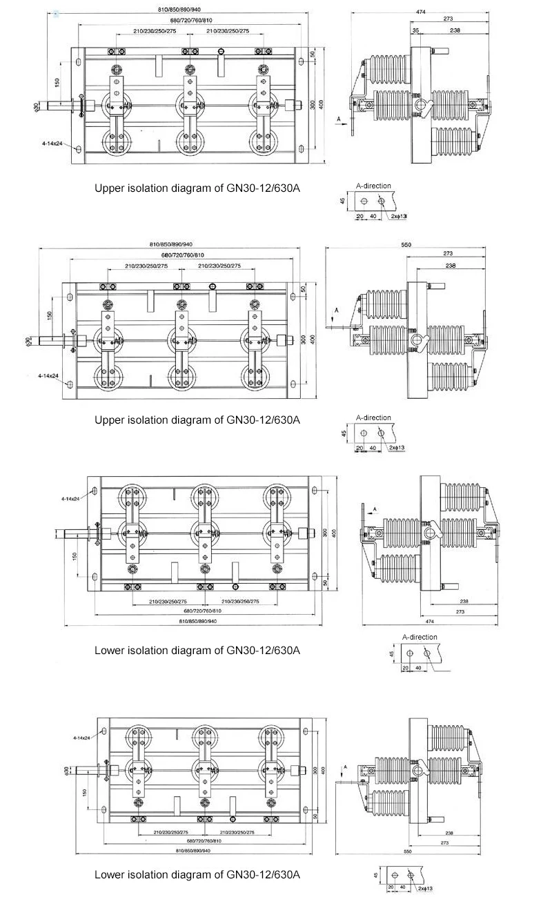 GN30-12 Rotary Indoor High Voltage Disconnect