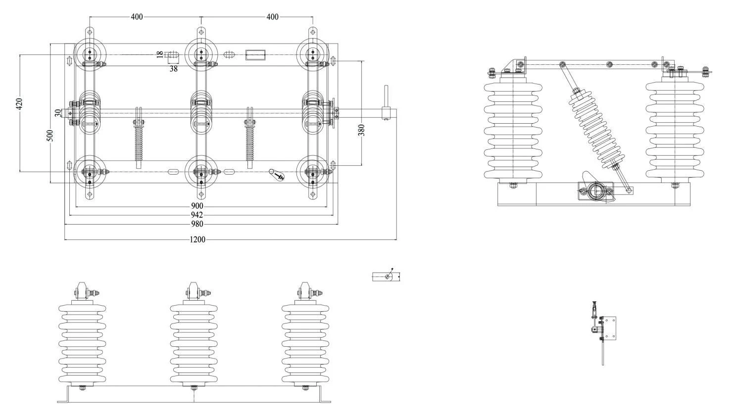 GW-12 Outdoor AC HV Disconnect Switch