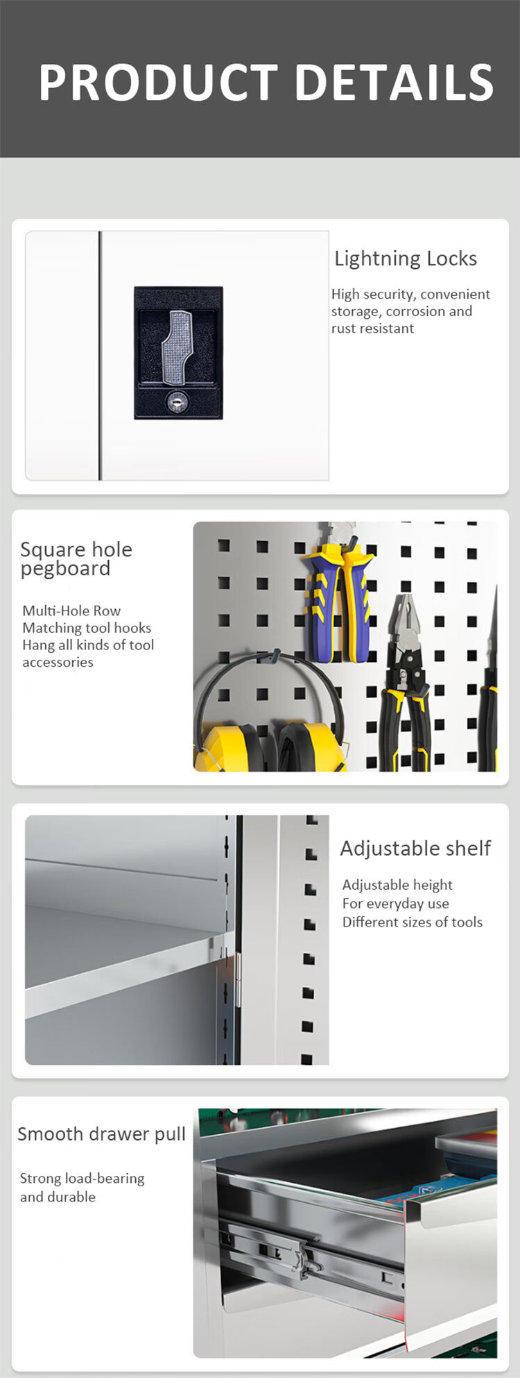 Locking Metal Tool Cabinet