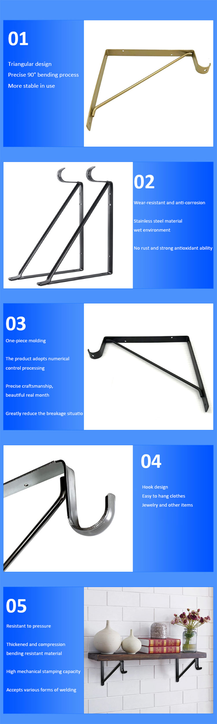 14 Inch Metal Shelf Brackets