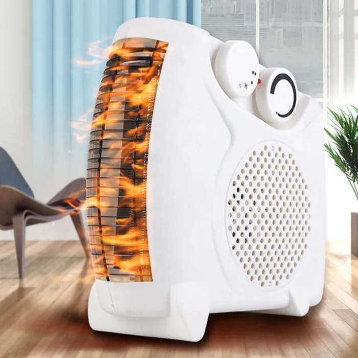 Calentador de ventilador de pie de 1500 W blanco con termostato