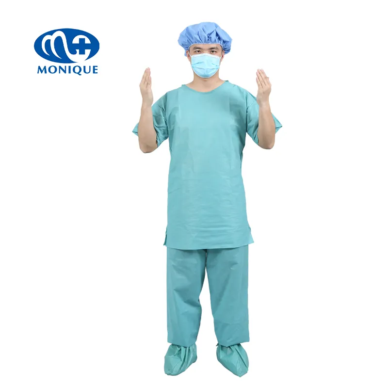 Disposable Short Sleeves Scrub Suits for Hand Washing