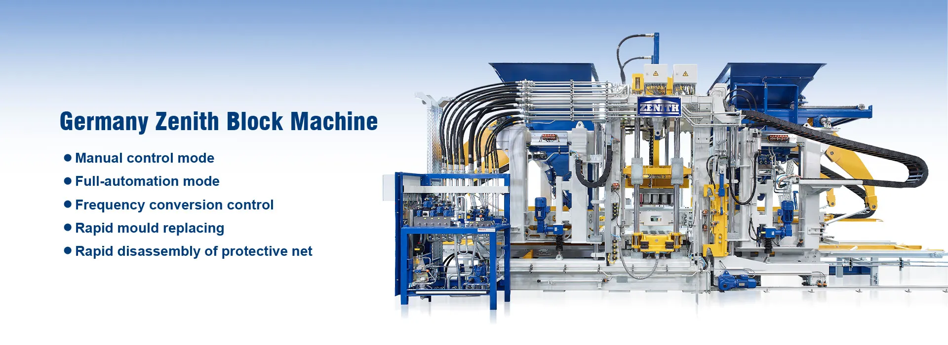 Ujerumani Zenith Block Machine Manufacturer