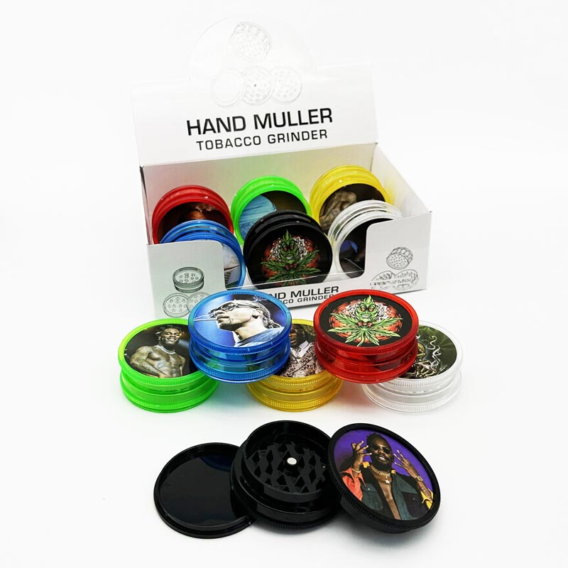 60mm 3-Layers Plastic Grinder with Sticker