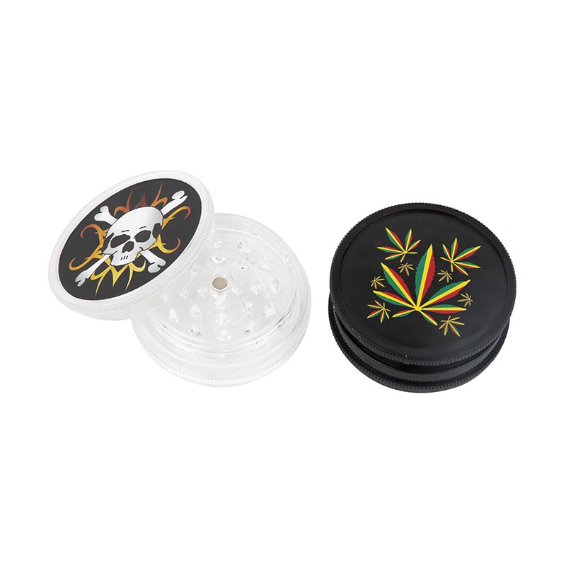 60mm 3-Layers Plastic Grinder with Sticker