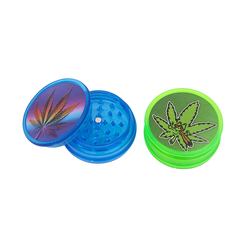 60mm 3-Layers Plastic Grinder with Sticker