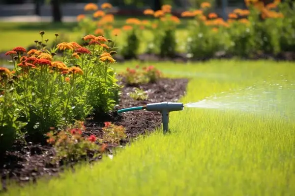 Uso del aspersor de jardín