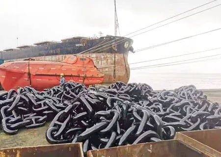 Application of large-size anchor chains