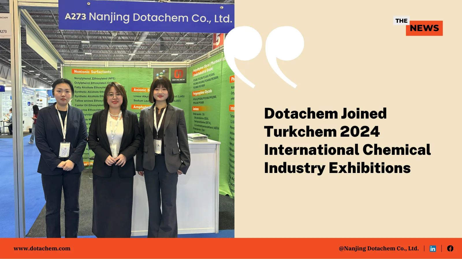 Dotachem esittelee vuoden 2024 TURKCHEM Eurasia International Chemical Exhibition -näyttelyssä