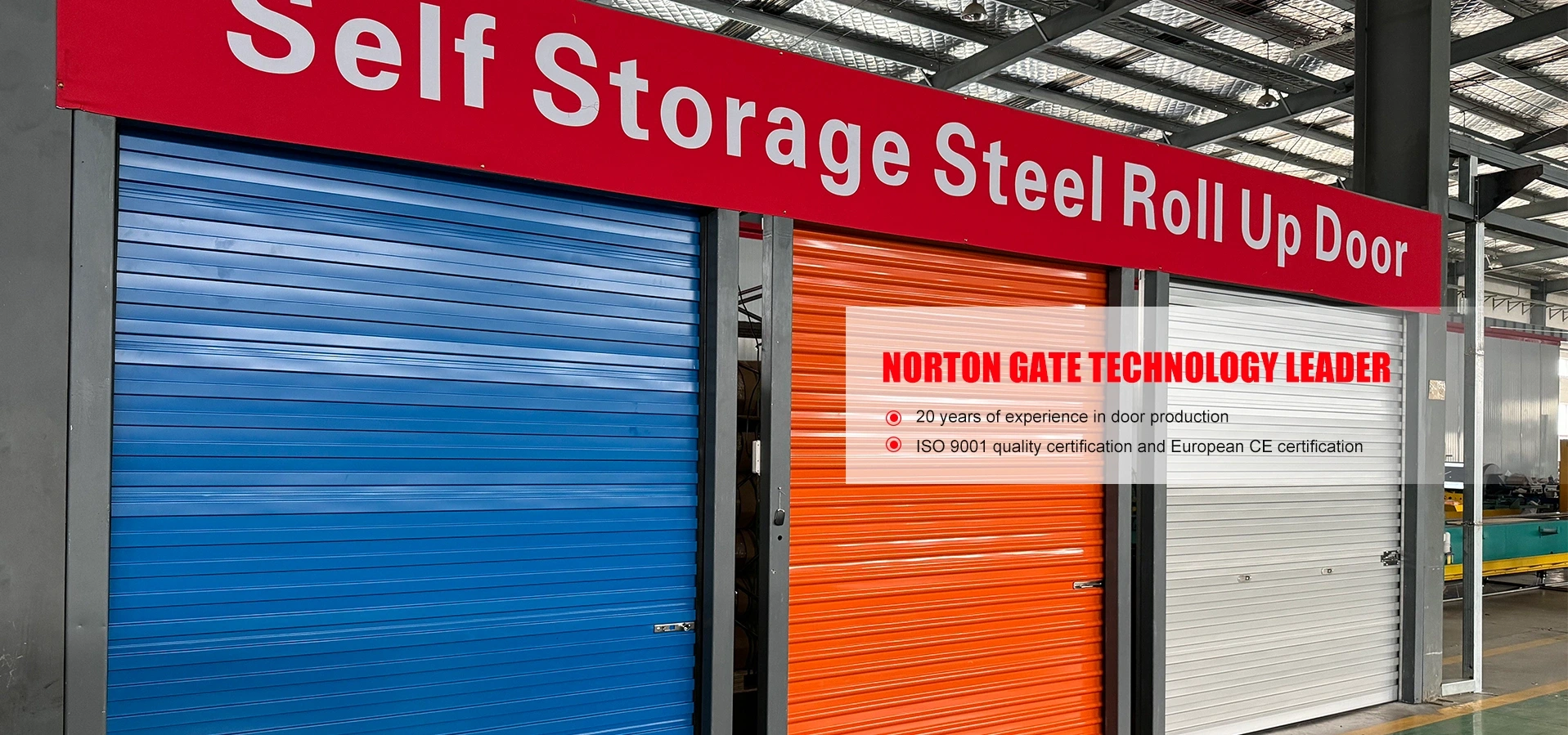 Self Storage Steel Rolling Door စက်ရုံ