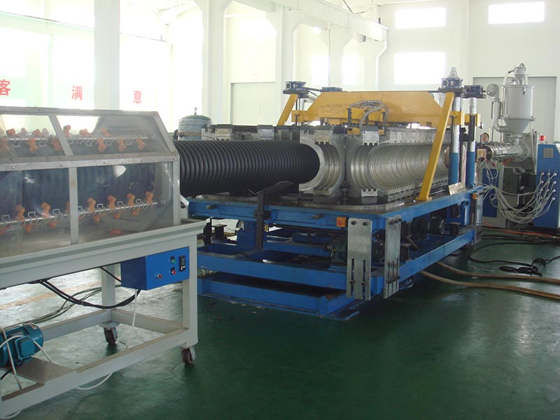 PE PVC Double Wall Corrugated Pipe Production Line