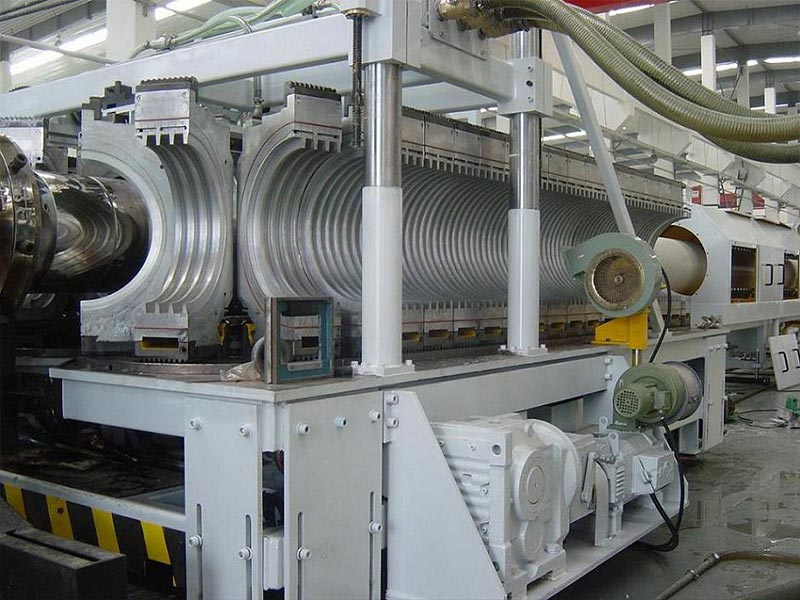 PE PVC Double Wall Corrugated Pipe Production Line