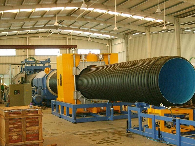 PE PVC Double Wall Corrugated Pipe Production Line